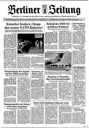 Berliner Zeitung Online-Archiv vom 17.11.1983