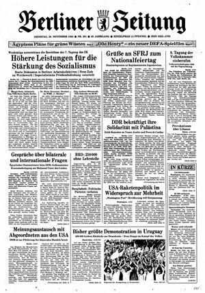 Berliner Zeitung Online-Archiv vom 29.11.1983