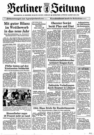 Berliner Zeitung Online-Archiv vom 29.12.1983