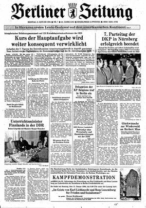 Berliner Zeitung Online-Archiv vom 09.01.1984