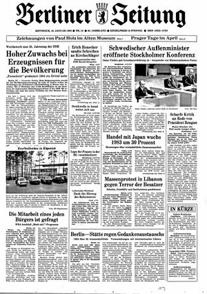 Berliner Zeitung Online-Archiv vom 18.01.1984