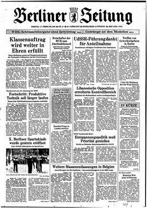 Berliner Zeitung Online-Archiv on Feb 17, 1984