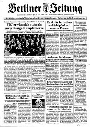 Berliner Zeitung Online-Archiv vom 08.03.1984