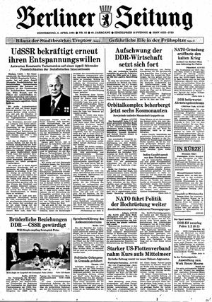 Berliner Zeitung Online-Archiv vom 05.04.1984