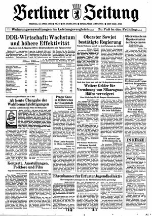 Berliner Zeitung Online-Archiv vom 13.04.1984