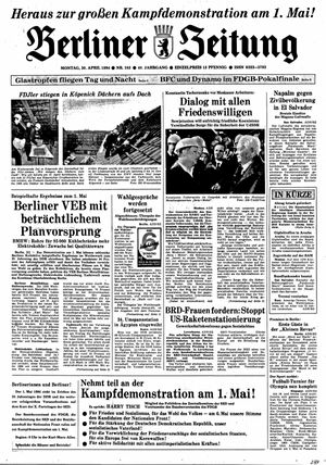 Berliner Zeitung Online-Archiv on Apr 30, 1984