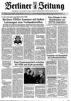 Berliner Zeitung Online-Archiv vom 07.06.1984