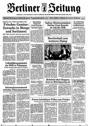 Berliner Zeitung Online-Archiv vom 03.07.1984