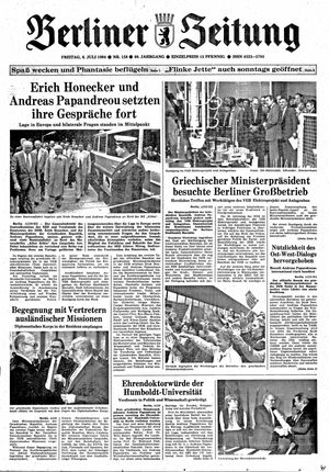 Berliner Zeitung Online-Archiv vom 06.07.1984