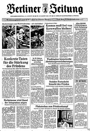 Berliner Zeitung Online-Archiv vom 04.08.1984