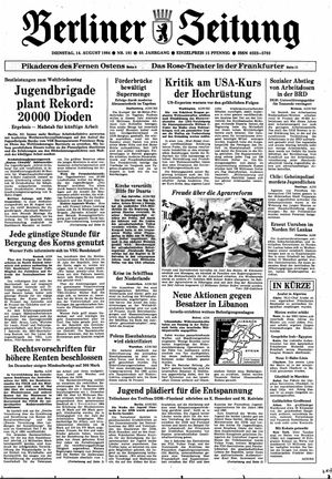 Berliner Zeitung Online-Archiv vom 14.08.1984