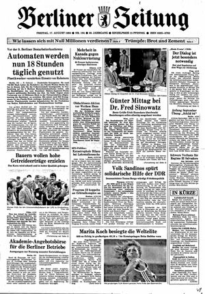 Berliner Zeitung Online-Archiv vom 17.08.1984