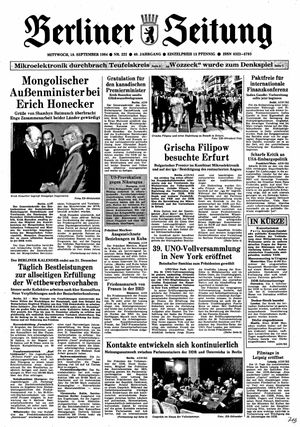 Berliner Zeitung Online-Archiv vom 19.09.1984