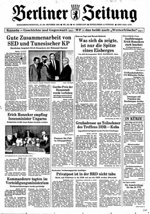 Berliner Zeitung Online-Archiv vom 27.10.1984