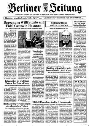 Berliner Zeitung Online-Archiv vom 31.10.1984