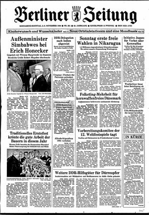 Berliner Zeitung Online-Archiv on Nov 3, 1984