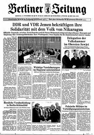 Berliner Zeitung Online-Archiv vom 13.11.1984
