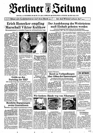 Berliner Zeitung Online-Archiv on Nov 18, 1984