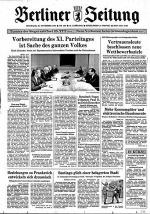 Berliner Zeitung Online-Archiv vom 28.11.1984