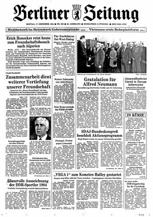 Berliner Zeitung Online-Archiv vom 17.12.1984
