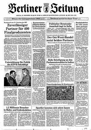 Berliner Zeitung Online-Archiv vom 28.12.1984