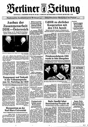 Berliner Zeitung Online-Archiv vom 11.12.1985
