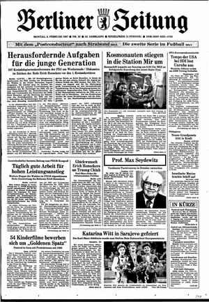 Berliner Zeitung Online-Archiv vom 09.02.1987