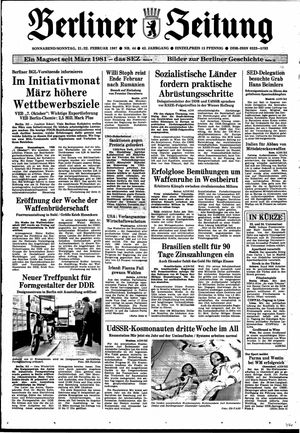 Berliner Zeitung Online-Archiv vom 21.02.1987