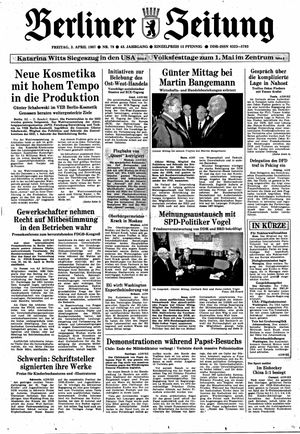 Berliner Zeitung Online-Archiv vom 03.04.1987