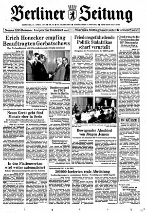 Berliner Zeitung Online-Archiv vom 21.04.1987