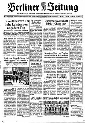 Berliner Zeitung Online-Archiv on May 4, 1987