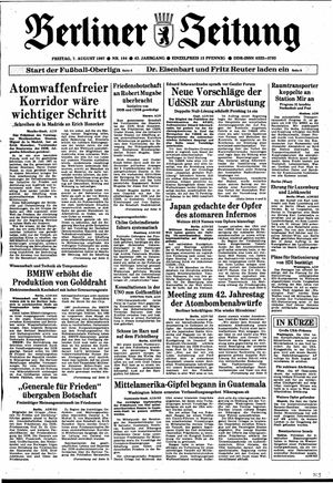 Berliner Zeitung Online-Archiv vom 07.08.1987
