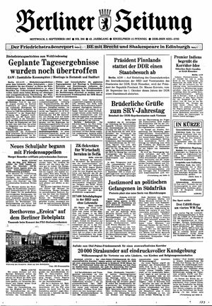 Berliner Zeitung Online-Archiv vom 02.09.1987