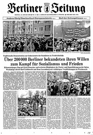 Berliner Zeitung Online-Archiv vom 18.01.1988
