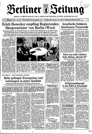 Berliner Zeitung Online-Archiv vom 12.02.1988