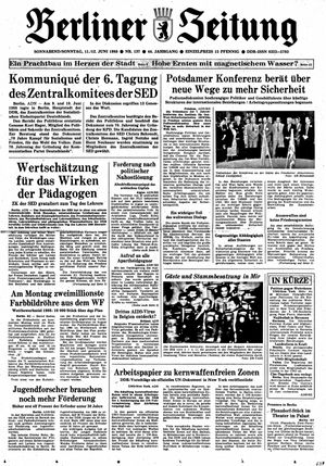 Berliner Zeitung Online-Archiv vom 11.06.1988