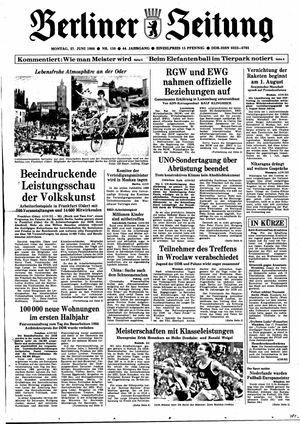 Berliner Zeitung Online-Archiv vom 27.06.1988