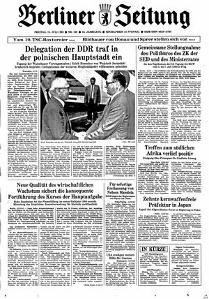 Berliner Zeitung Online-Archiv vom 15.07.1988