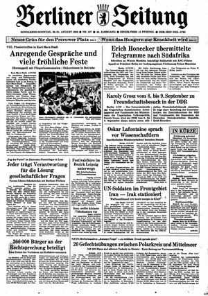 Berliner Zeitung Online-Archiv vom 20.08.1988