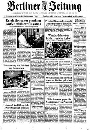 Berliner Zeitung Online-Archiv vom 01.09.1988