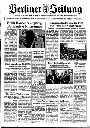 Berliner Zeitung Online-Archiv vom 28.10.1988