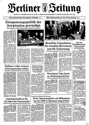 Berliner Zeitung Online-Archiv vom 31.10.1988