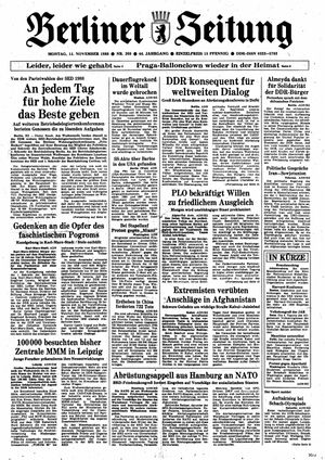 Berliner Zeitung Online-Archiv vom 14.11.1988