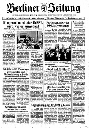 Berliner Zeitung Online-Archiv vom 15.11.1988