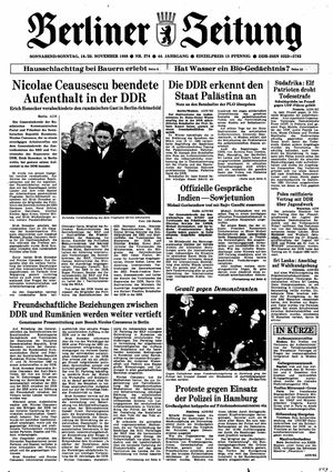 Berliner Zeitung Online-Archiv vom 19.11.1988