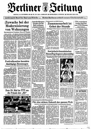Berliner Zeitung Online-Archiv vom 28.11.1988