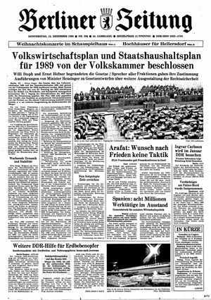 Berliner Zeitung Online-Archiv vom 15.12.1988