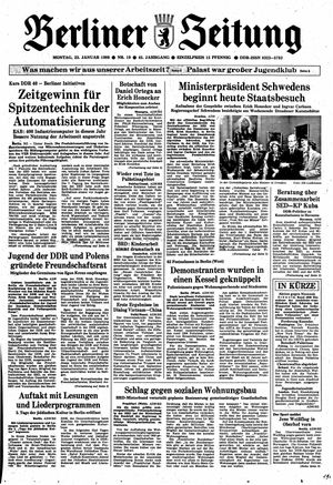 Berliner Zeitung Online-Archiv vom 23.01.1989
