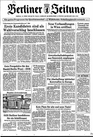 Berliner Zeitung Online-Archiv vom 10.03.1989