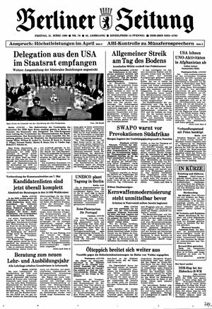 Berliner Zeitung Online-Archiv vom 31.03.1989